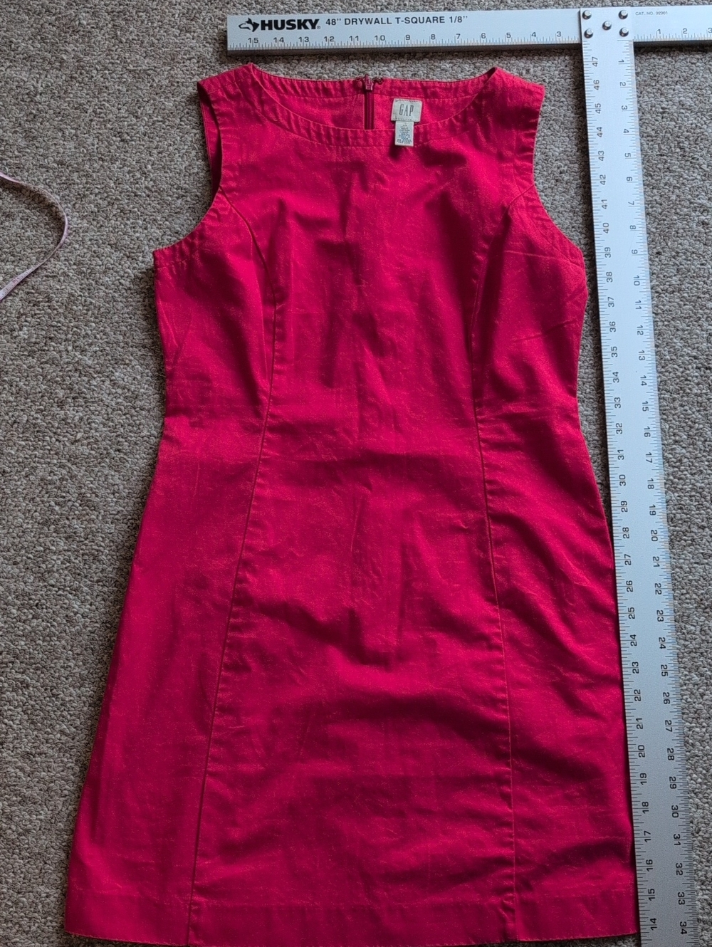 GAP Red Crewneck Sleeveless Dress